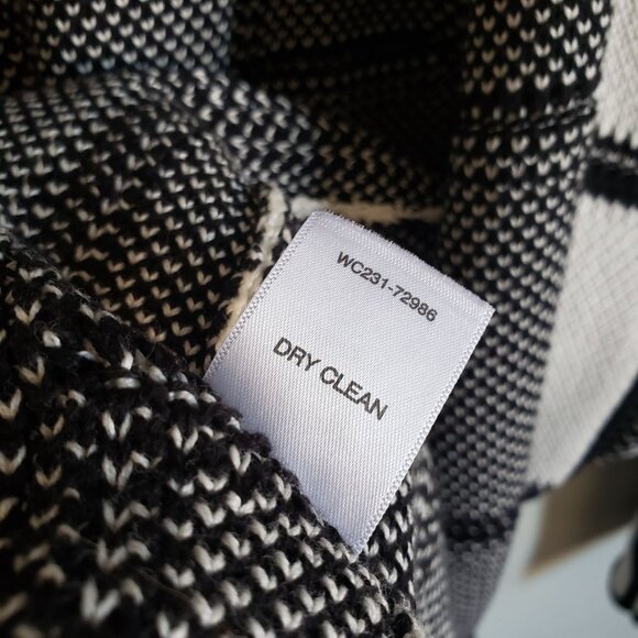 Pendleton Marketa Open Front Windowpane Plaid Cardigan White/Black Womens 1X NEW - Picture 12 of 12